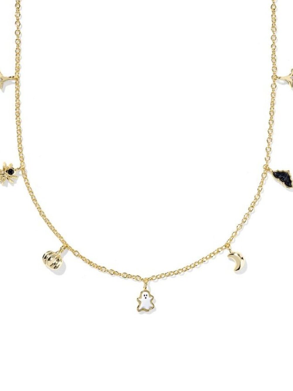 NEW Kendra Scott Halloween Gold Strand Necklace Dangle Charms Ghost Bat NWT